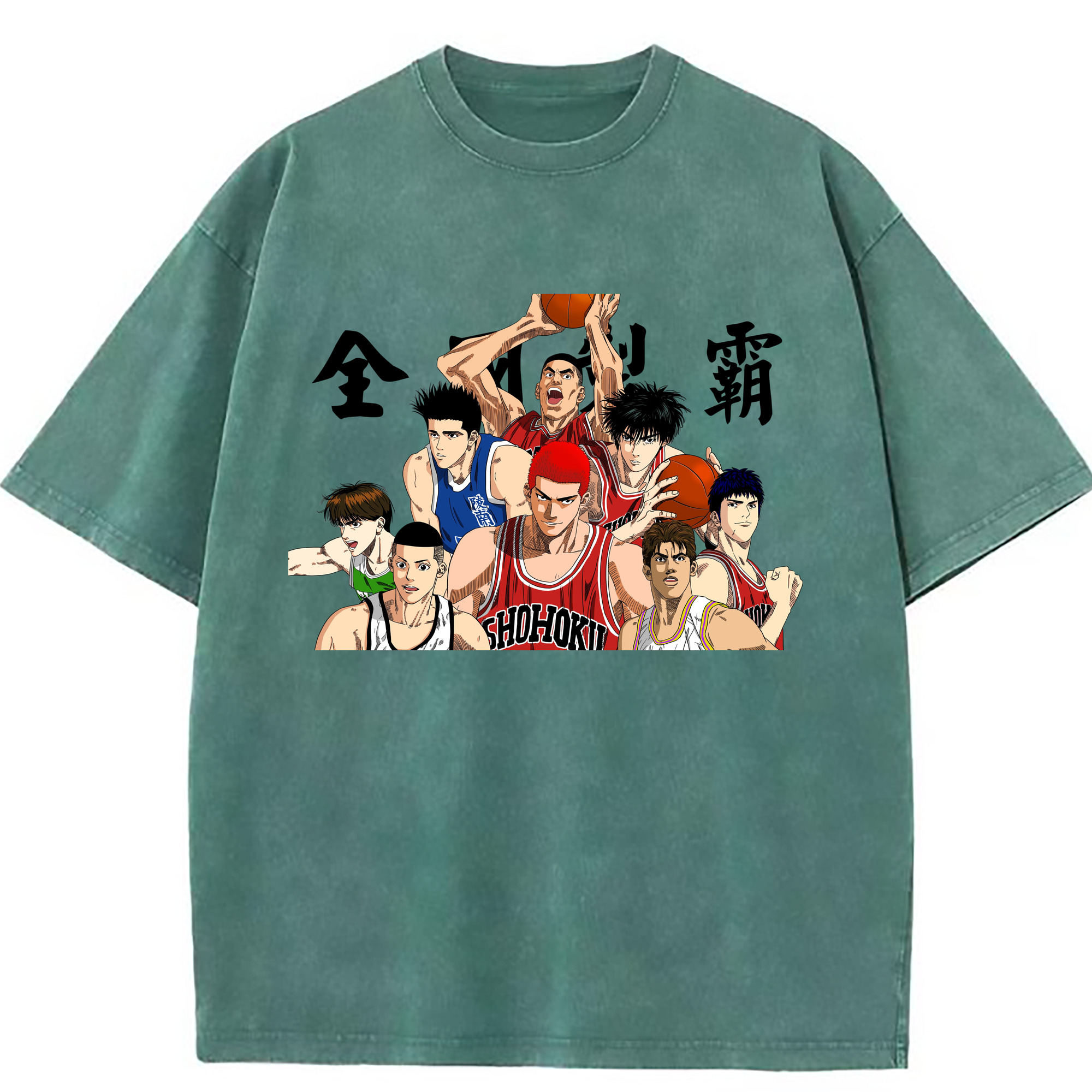 （画像用） SLAM DUNK／スラムダンク 綿100% ヴィンテージ風 半袖Tシャツ（フロントプリント）